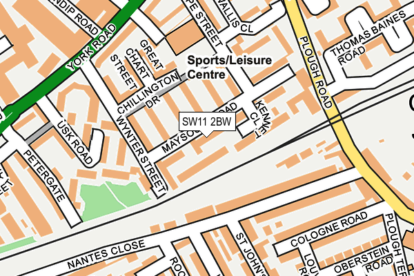 SW11 2BW map - OS OpenMap – Local (Ordnance Survey) SW11 2BW map - OS OpenMap – Local (Ordnance Survey)