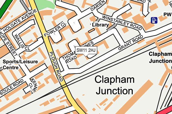 SW11 2HJ map - OS OpenMap – Local (Ordnance Survey) SW11 2HJ map - OS OpenMap – Local (Ordnance Survey)