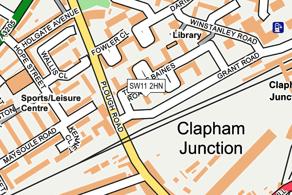 SW11 2HN map - OS OpenMap – Local (Ordnance Survey) SW11 2HN map - OS OpenMap – Local (Ordnance Survey)