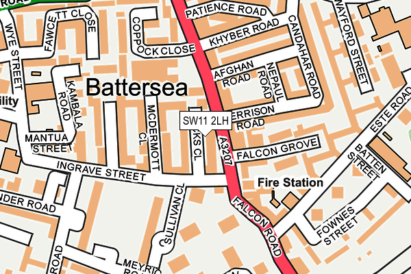 SW11 2LH map - OS OpenMap – Local (Ordnance Survey) SW11 2LH map - OS OpenMap – Local (Ordnance Survey)