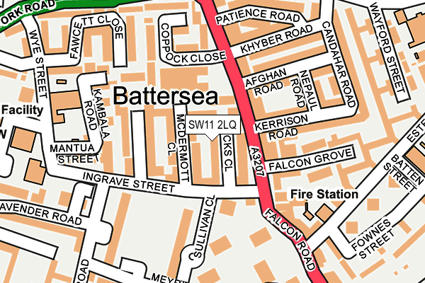 SW11 2LQ map - OS OpenMap – Local (Ordnance Survey) SW11 2LQ map - OS OpenMap – Local (Ordnance Survey)