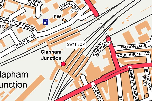 SW11 2QP map - OS OpenMap – Local (Ordnance Survey) SW11 2QP map - OS OpenMap – Local (Ordnance Survey)