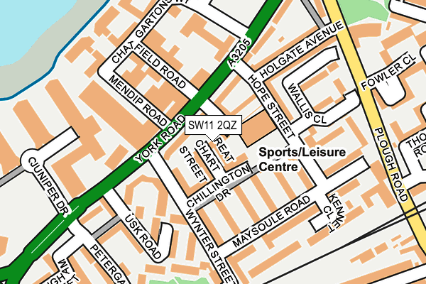 SW11 2QZ map - OS OpenMap – Local (Ordnance Survey) SW11 2QZ map - OS OpenMap – Local (Ordnance Survey)