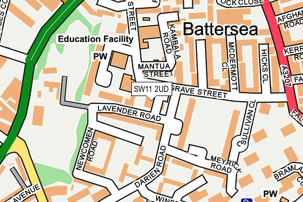 SW11 2UD map - OS OpenMap – Local (Ordnance Survey) SW11 2UD map - OS OpenMap – Local (Ordnance Survey)