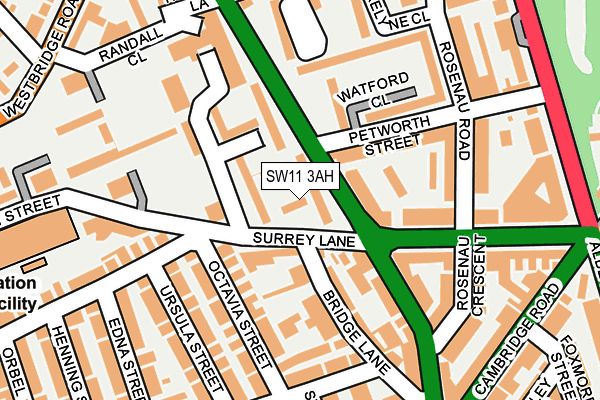 SW11 3AH map - OS OpenMap – Local (Ordnance Survey)