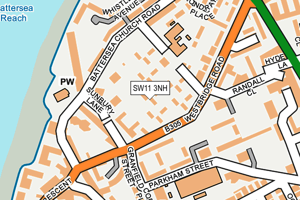 SW11 3NH map - OS OpenMap – Local (Ordnance Survey) SW11 3NH map - OS OpenMap – Local (Ordnance Survey)