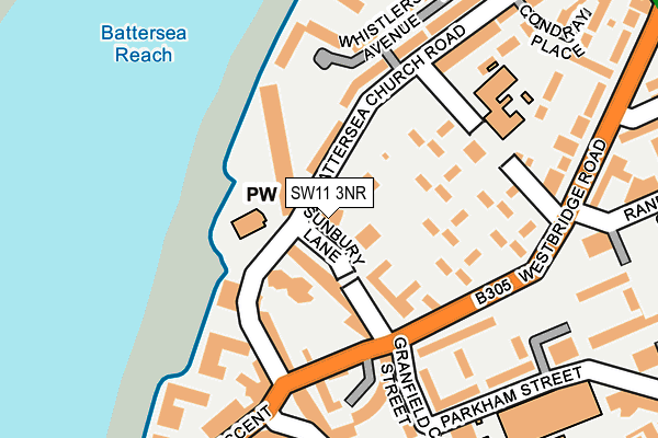 SW11 3NR map - OS OpenMap – Local (Ordnance Survey) SW11 3NR map - OS OpenMap – Local (Ordnance Survey)