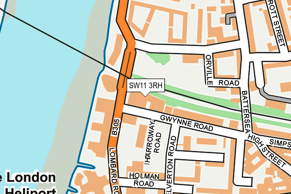 SW11 3RH map - OS OpenMap – Local (Ordnance Survey) SW11 3RH map - OS OpenMap – Local (Ordnance Survey)