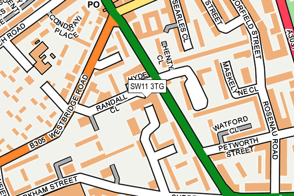 SW11 3TG map - OS OpenMap – Local (Ordnance Survey) SW11 3TG map - OS OpenMap – Local (Ordnance Survey)