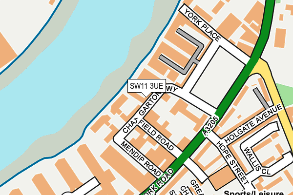 SW11 3UE map - OS OpenMap – Local (Ordnance Survey) SW11 3UE map - OS OpenMap – Local (Ordnance Survey)
