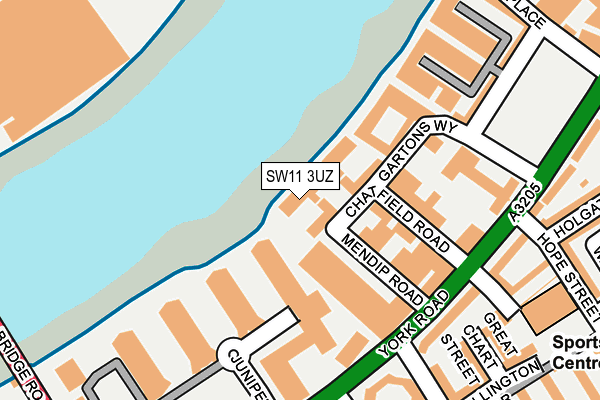SW11 3UZ map - OS OpenMap – Local (Ordnance Survey) SW11 3UZ map - OS OpenMap – Local (Ordnance Survey)