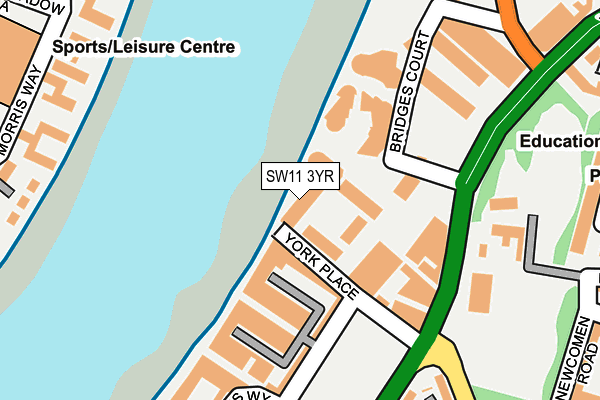 SW11 3YR map - OS OpenMap – Local (Ordnance Survey) SW11 3YR map - OS OpenMap – Local (Ordnance Survey)