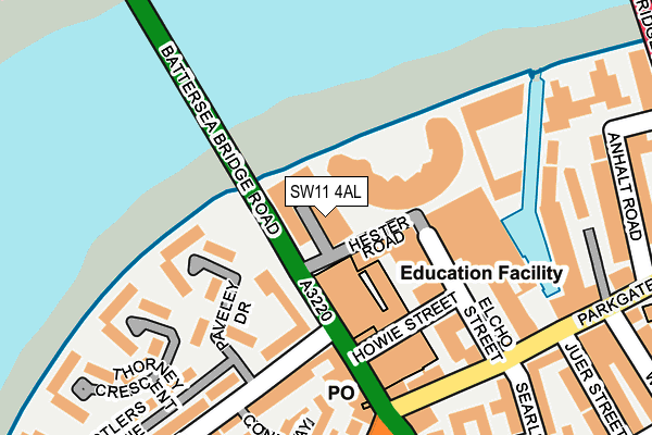 SW11 4AL map - OS OpenMap – Local (Ordnance Survey) SW11 4AL map - OS OpenMap – Local (Ordnance Survey)