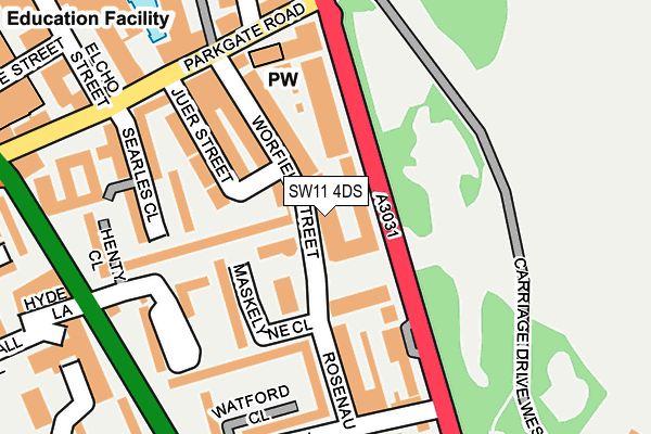 SW11 4DS map - OS OpenMap – Local (Ordnance Survey) SW11 4DS map - OS OpenMap – Local (Ordnance Survey)