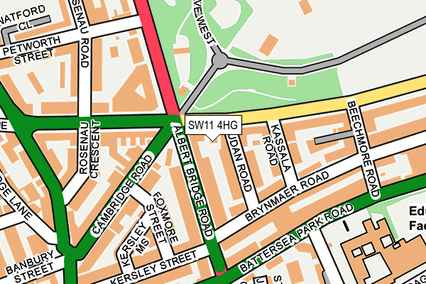SW11 4HG map - OS OpenMap – Local (Ordnance Survey) SW11 4HG map - OS OpenMap – Local (Ordnance Survey)