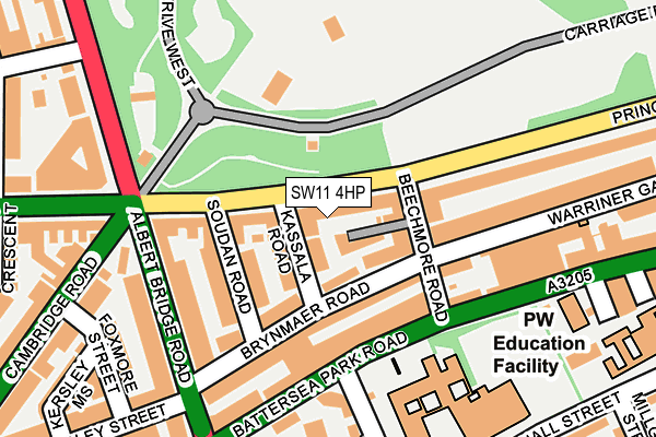 SW11 4HP map - OS OpenMap – Local (Ordnance Survey) SW11 4HP map - OS OpenMap – Local (Ordnance Survey)