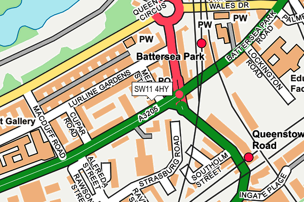 SW11 4HY map - OS OpenMap – Local (Ordnance Survey) SW11 4HY map - OS OpenMap – Local (Ordnance Survey)