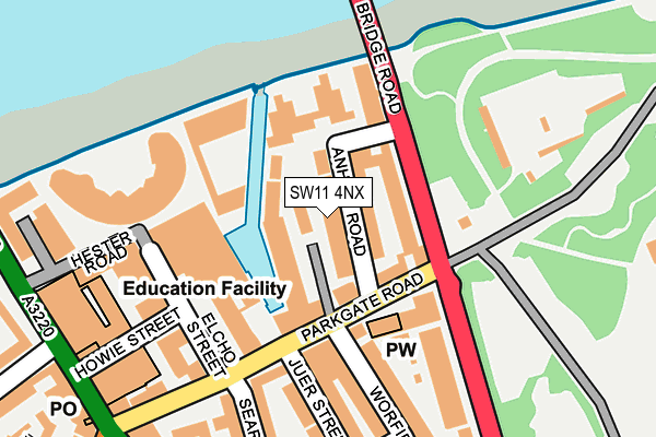SW11 4NX map - OS OpenMap – Local (Ordnance Survey) SW11 4NX map - OS OpenMap – Local (Ordnance Survey)