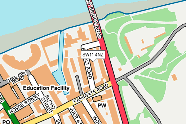 SW11 4NZ map - OS OpenMap – Local (Ordnance Survey) SW11 4NZ map - OS OpenMap – Local (Ordnance Survey)