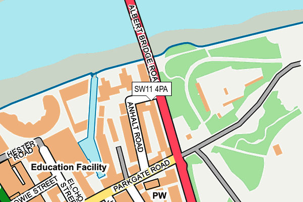 SW11 4PA map - OS OpenMap – Local (Ordnance Survey) SW11 4PA map - OS OpenMap – Local (Ordnance Survey)