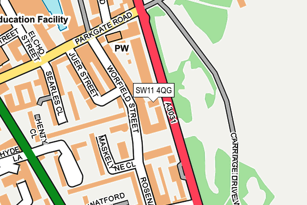SW11 4QG map - OS OpenMap – Local (Ordnance Survey) SW11 4QG map - OS OpenMap – Local (Ordnance Survey)