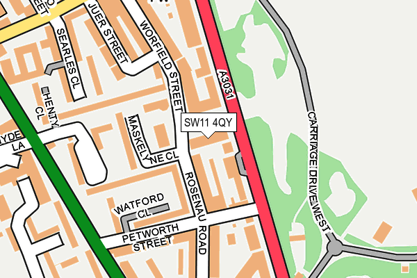 SW11 4QY map - OS OpenMap – Local (Ordnance Survey) SW11 4QY map - OS OpenMap – Local (Ordnance Survey)