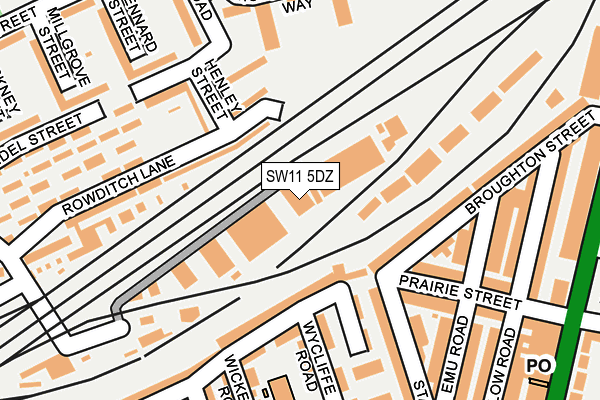 SW11 5DZ map - OS OpenMap – Local (Ordnance Survey) SW11 5DZ map - OS OpenMap – Local (Ordnance Survey)