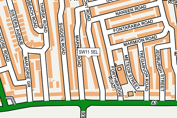 SW11 5EL map - OS OpenMap – Local (Ordnance Survey) SW11 5EL map - OS OpenMap – Local (Ordnance Survey)