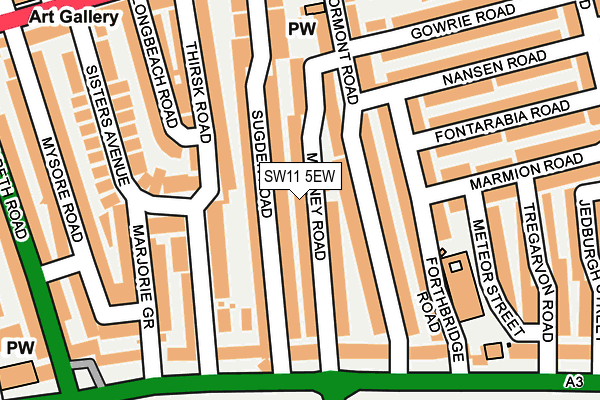 SW11 5EW map - OS OpenMap – Local (Ordnance Survey) SW11 5EW map - OS OpenMap – Local (Ordnance Survey)