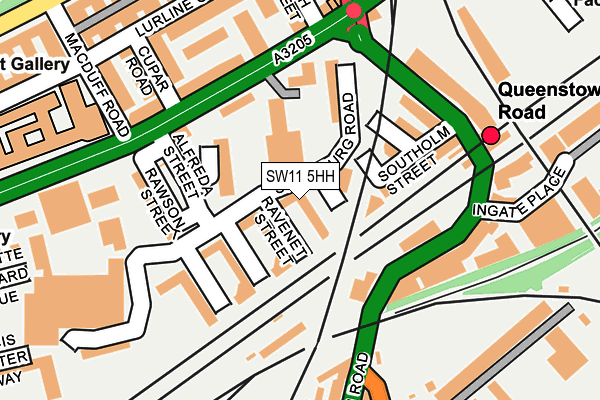 SW11 5HH map - OS OpenMap – Local (Ordnance Survey) SW11 5HH map - OS OpenMap – Local (Ordnance Survey)