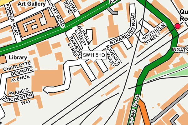 SW11 5HQ map - OS OpenMap – Local (Ordnance Survey) SW11 5HQ map - OS OpenMap – Local (Ordnance Survey)