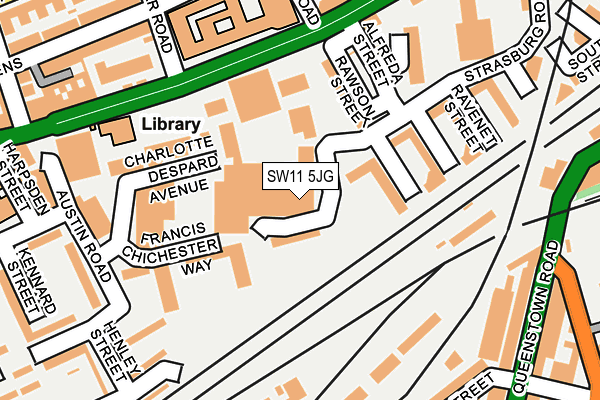 SW11 5JG map - OS OpenMap – Local (Ordnance Survey)