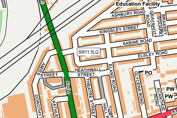 SW11 5LQ map - OS OpenMap – Local (Ordnance Survey) SW11 5LQ map - OS OpenMap – Local (Ordnance Survey)