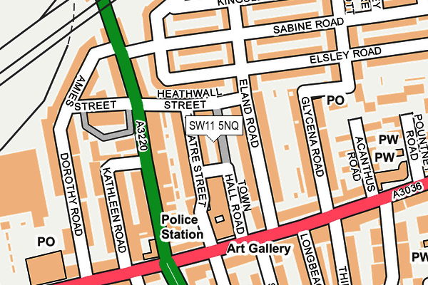 SW11 5NQ map - OS OpenMap – Local (Ordnance Survey) SW11 5NQ map - OS OpenMap – Local (Ordnance Survey)
