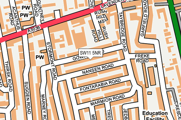 SW11 5NR map - OS OpenMap – Local (Ordnance Survey) SW11 5NR map - OS OpenMap – Local (Ordnance Survey)