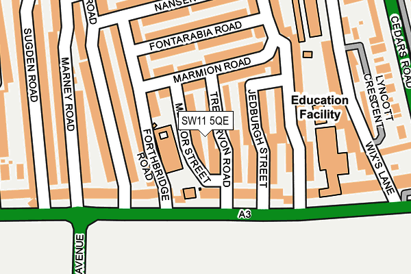 SW11 5QE map - OS OpenMap – Local (Ordnance Survey)