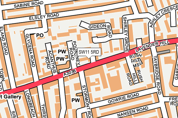 SW11 5RD map - OS OpenMap – Local (Ordnance Survey) SW11 5RD map - OS OpenMap – Local (Ordnance Survey)