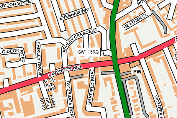 SW11 5RG map - OS OpenMap – Local (Ordnance Survey) SW11 5RG map - OS OpenMap – Local (Ordnance Survey)