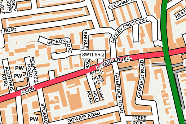 SW11 5RQ map - OS OpenMap – Local (Ordnance Survey) SW11 5RQ map - OS OpenMap – Local (Ordnance Survey)
