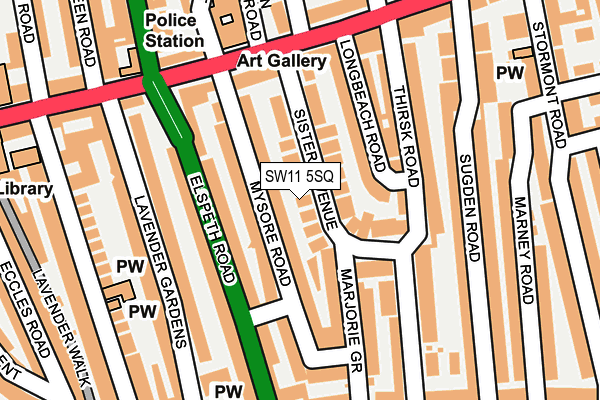 SW11 5SQ map - OS OpenMap – Local (Ordnance Survey) SW11 5SQ map - OS OpenMap – Local (Ordnance Survey)
