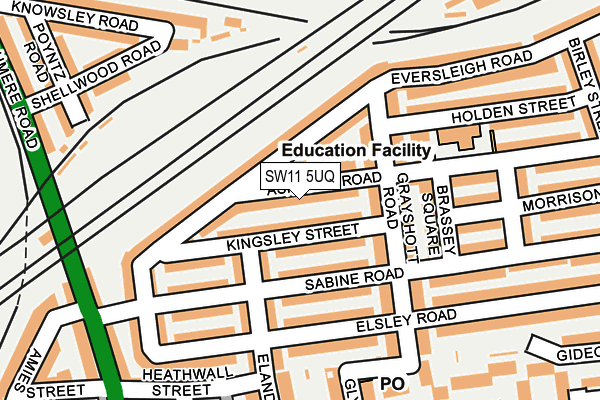 SW11 5UQ map - OS OpenMap – Local (Ordnance Survey) SW11 5UQ map - OS OpenMap – Local (Ordnance Survey)