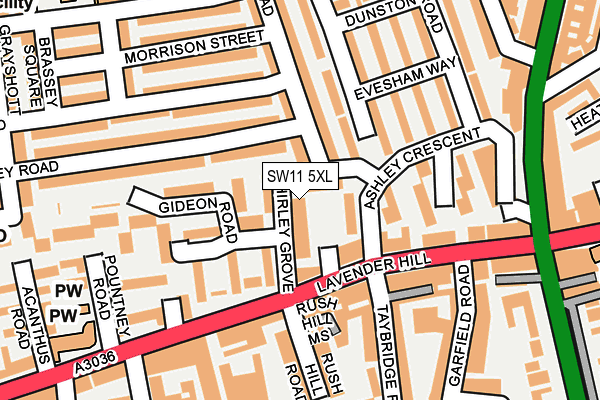 SW11 5XL map - OS OpenMap – Local (Ordnance Survey) SW11 5XL map - OS OpenMap – Local (Ordnance Survey)