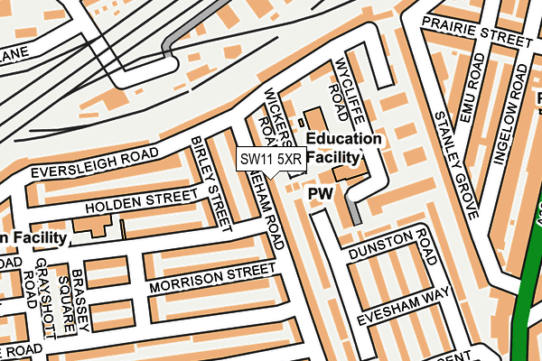 SW11 5XR map - OS OpenMap – Local (Ordnance Survey) SW11 5XR map - OS OpenMap – Local (Ordnance Survey)