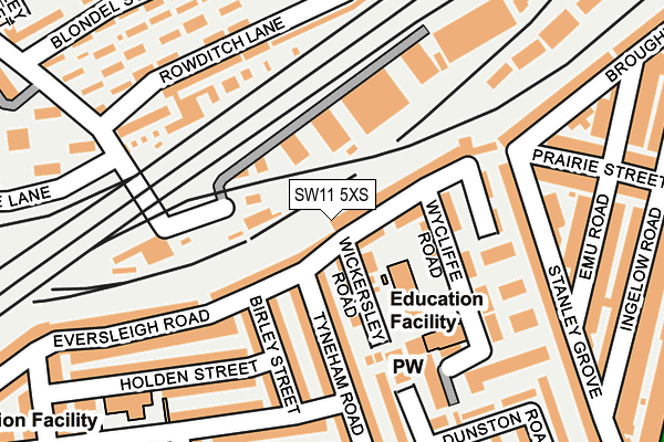 SW11 5XS map - OS OpenMap – Local (Ordnance Survey) SW11 5XS map - OS OpenMap – Local (Ordnance Survey)