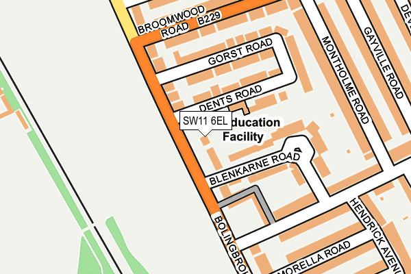 SW11 6EL map - OS OpenMap – Local (Ordnance Survey) SW11 6EL map - OS OpenMap – Local (Ordnance Survey)