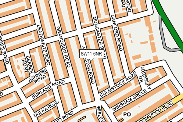 SW11 6NR map - OS OpenMap – Local (Ordnance Survey) SW11 6NR map - OS OpenMap – Local (Ordnance Survey)