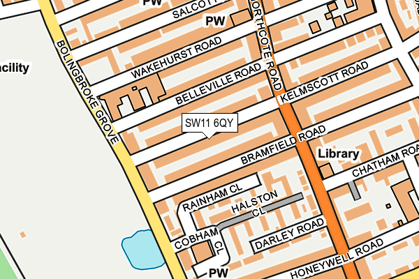 SW11 6QY map - OS OpenMap – Local (Ordnance Survey) SW11 6QY map - OS OpenMap – Local (Ordnance Survey)