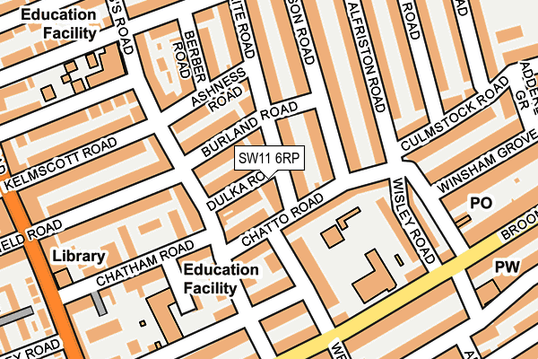 SW11 6RP map - OS OpenMap – Local (Ordnance Survey)