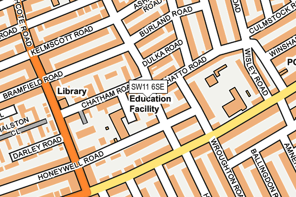 SW11 6SE map - OS OpenMap – Local (Ordnance Survey)