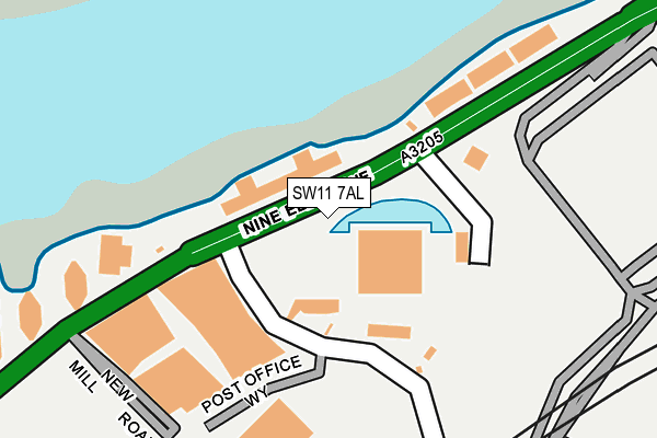 SW11 7AL map - OS OpenMap – Local (Ordnance Survey) SW11 7AL map - OS OpenMap – Local (Ordnance Survey)